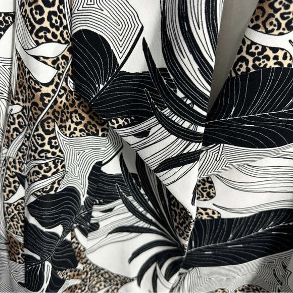 Chico's animal/tropical print open front jacket/cardigan, Chico's size 2 - Picture 2 of 7